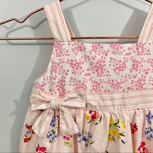 • GYMBOREE • girls pink floral bubble tank •